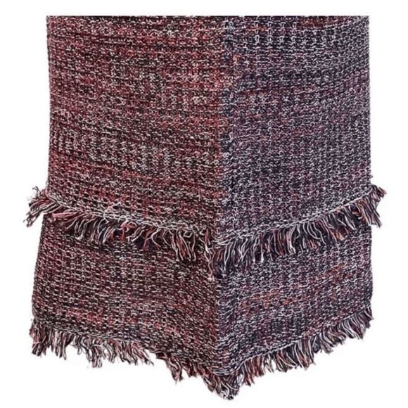 Ethereal Paper Crane Sweater Dress Blue Red Knit Bohemian Fringe Hem S - Picture 5 of 8